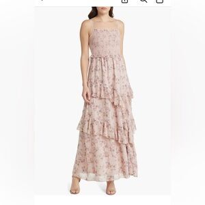 Floral Pink Maxi Dress